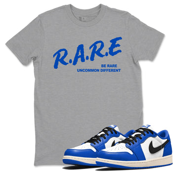 1s Game Royal shirts to match jordans Be Rare Uncommon Different sneaker match tees Air Jordan 1 Game Royal match shoes to clothes SNRT Sneaker Tees unisex cotton Heather Grey 1 shirts