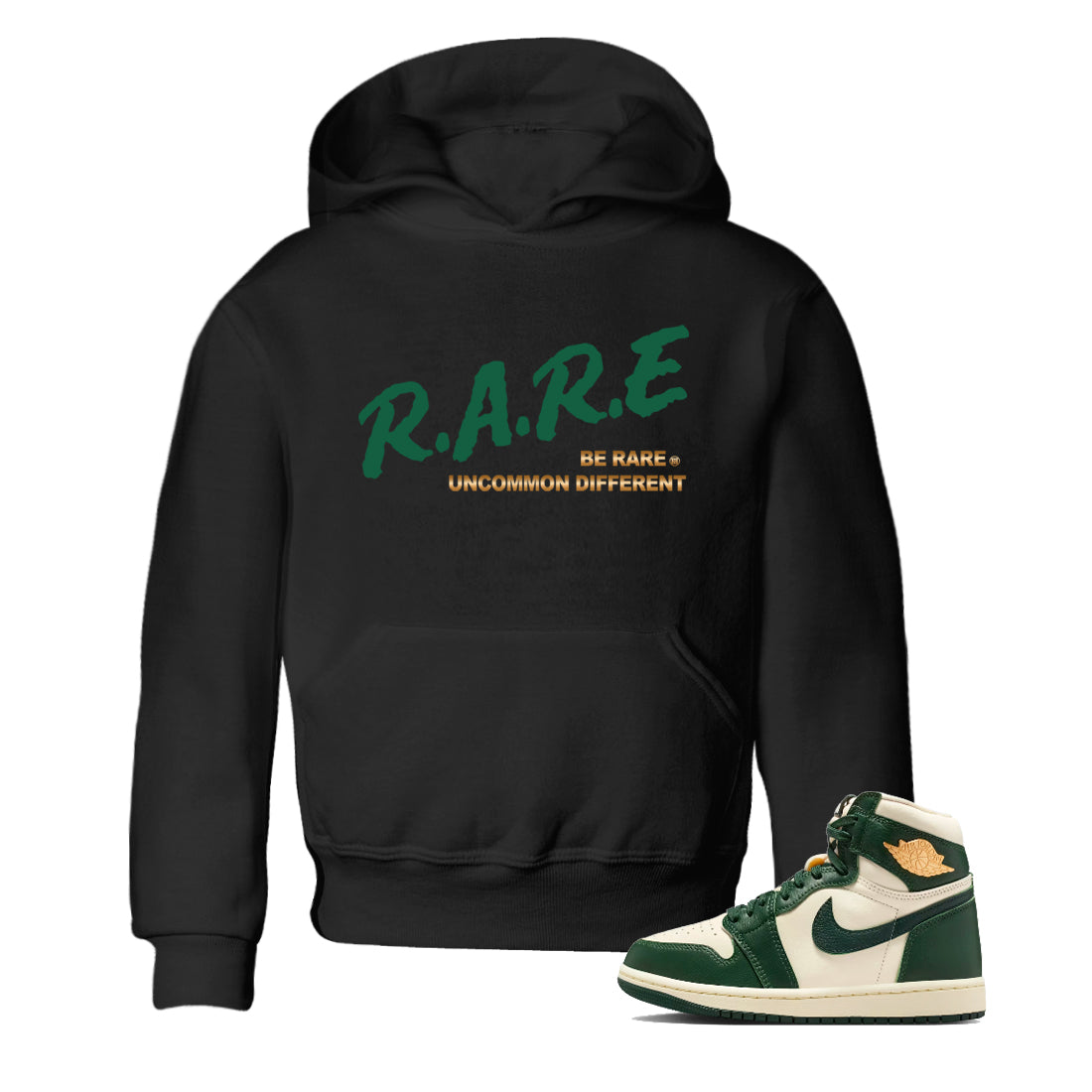 Sneaker Threads – Sneaker Tees To Match Air Jordan 1 Pro Green – Be Rare Uncommon Different Youth Graphic Tee Black 1. Perfect for Jordan releases 2025 colorways.