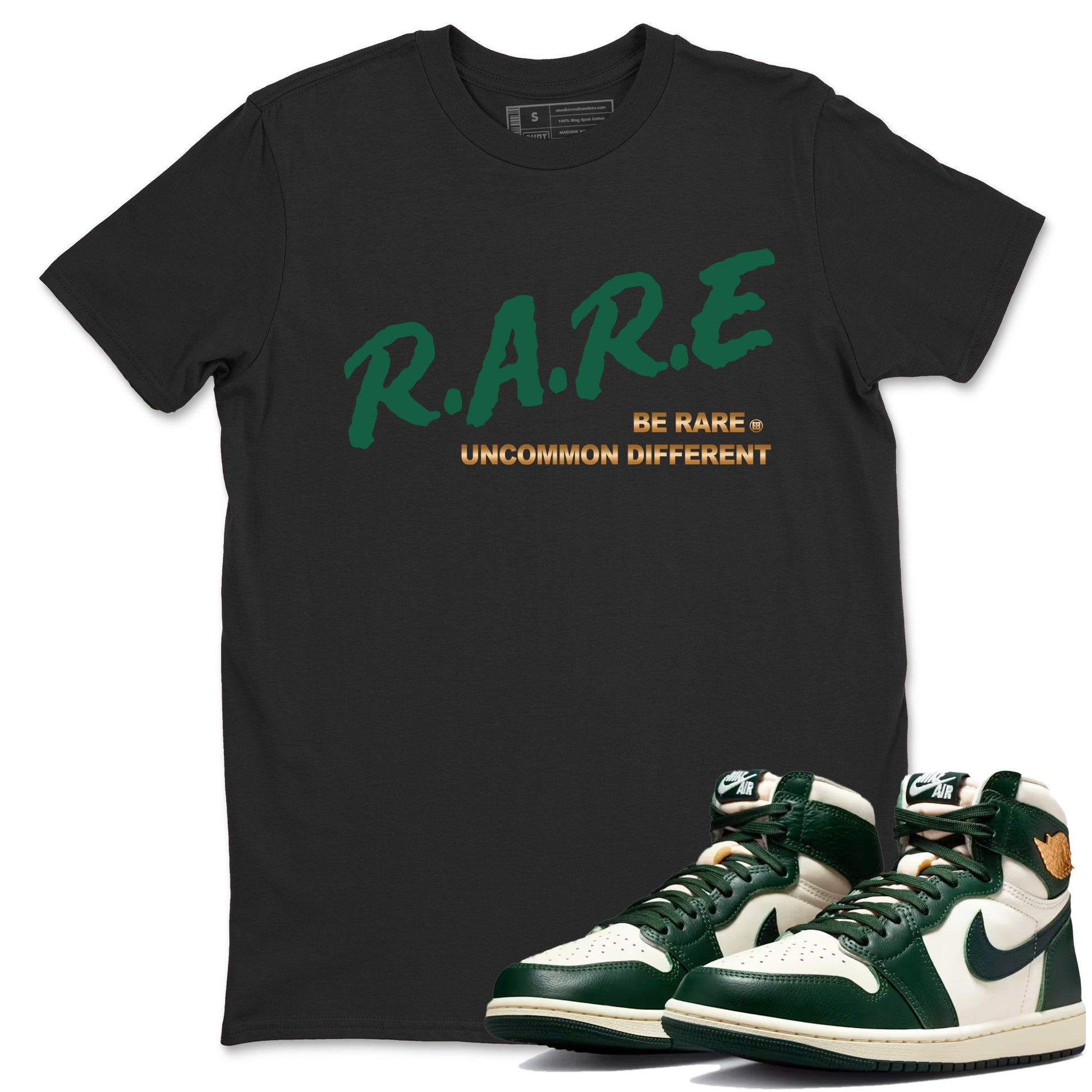Sneaker Threads – Sneaker Tees To Match Air Jordan 1 Pro Green – Be Rare Uncommon Different Graphic Tee Black 1. Perfect for Jordan releases 2025 colorways.