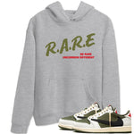 1s Travis Scott Medium Olive shirts to match jordans Be Rare Uncommon Different sneaker match tees Air Jordan 1 Travis Scott Medium Olive match shoes to clothes SNRT Sneaker Tees unisex cotton Heather Grey 1 shirts