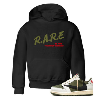 1s Travis Scott Medium Olive shirts to match jordans Be Rare Uncommon Different sneaker match tees Air Jordan 1 Travis Scott Medium Olive match shoes to clothes SNRT Sneaker Tees Youth Baby Black 1 tee