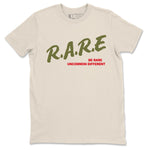 1s Travis Scott Medium Olive shirts to match jordans Be Rare Uncommon Different sneaker match tees Air Jordan 1 Travis Scott Medium Olive match shoes to clothes SNRT Sneaker Tees unisex cotton Natural 2 shirts