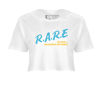 Sneaker match tees – Sneaker Tees To Match Air Jordan 11 Gamma Shoes – Be Rare Uncommon Different Crop T-Shirt White 2