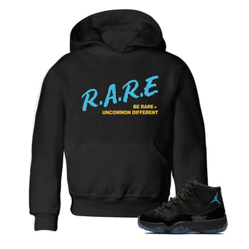 Sneaker match tees – Sneaker Tees To Match Air Jordan 11 Gamma Shoes – Be Rare Uncommon Different Kids T-Shirt Black 1