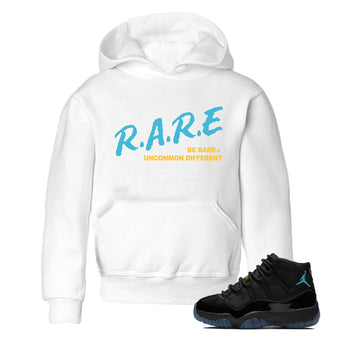 Sneaker match tees – Sneaker Tees To Match Air Jordan 11 Gamma Shoes – Be Rare Uncommon Different Kids T-Shirt White 1