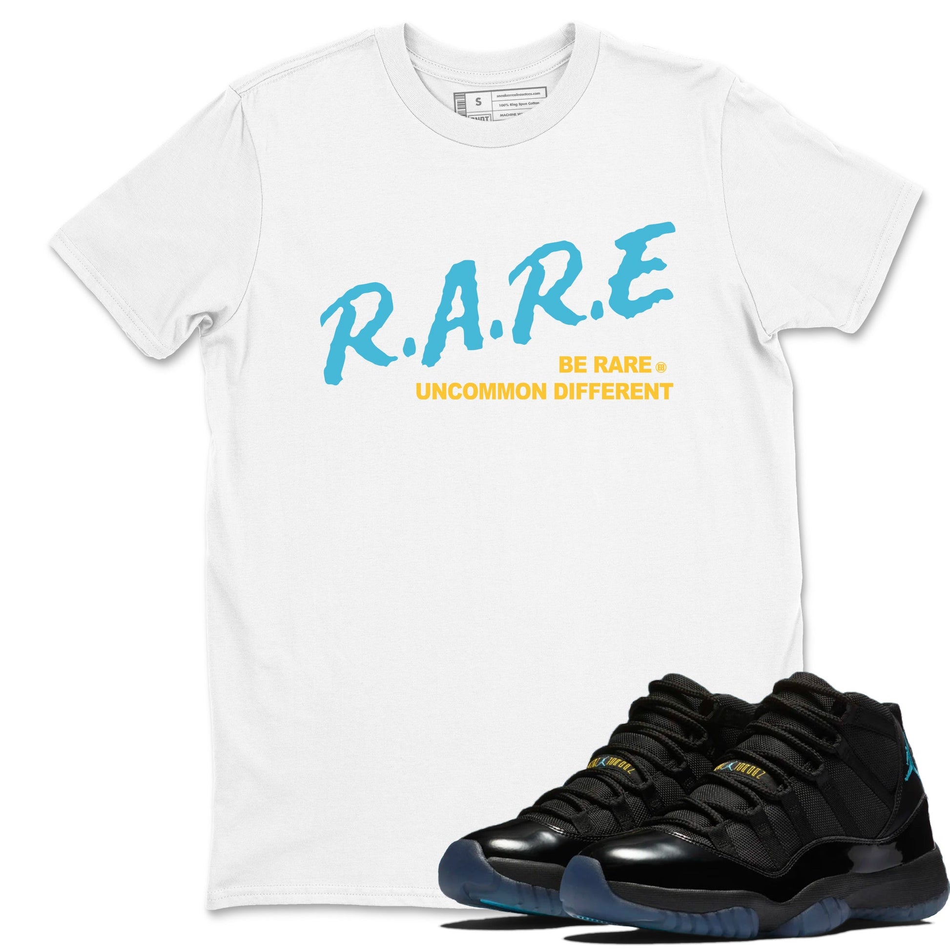 Sneaker match tees – Sneaker Tees To Match Air Jordan 11 Gamma Shoes – Be Rare Uncommon Different Tee White 1