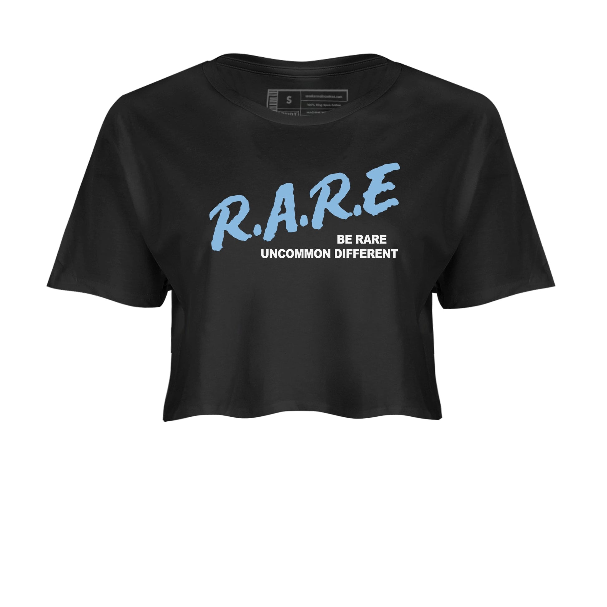 11s Legend Blue shirts to match jordans Be Rare Uncommon Different sneaker match tees Air Jordan 11 Legend Blue match shoes to clothes SNRT Sneaker Tees unisex cotton Black 2 crop tee