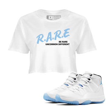 11s Legend Blue shirts to match jordans Be Rare Uncommon Different sneaker match tees Air Jordan 11 Legend Blue match shoes to clothes SNRT Sneaker Tees unisex cotton White 1 crop tee