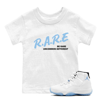 11s Legend Blue shirts to match jordans Be Rare Uncommon Different sneaker match tees Air Jordan 11 Legend Blue match shoes to clothes SNRT Sneaker Tees Youth Baby White 1 tee