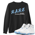 11s Legend Blue shirts to match jordans Be Rare Uncommon Different sneaker match tees Air Jordan 11 Legend Blue match shoes to clothes SNRT Sneaker Tees unisex cotton Black 1 shirts