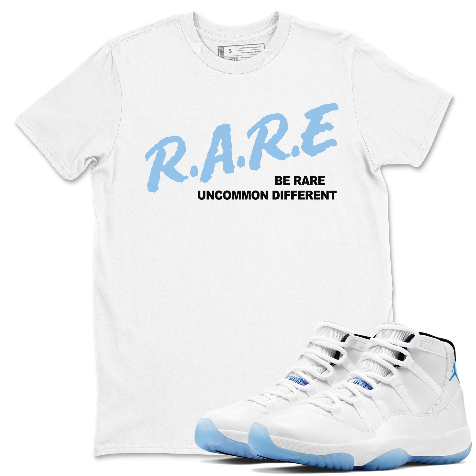 11s Legend Blue shirts to match jordans Be Rare Uncommon Different sneaker match tees Air Jordan 11 Legend Blue match shoes to clothes SNRT Sneaker Tees unisex cotton White 1 shirts