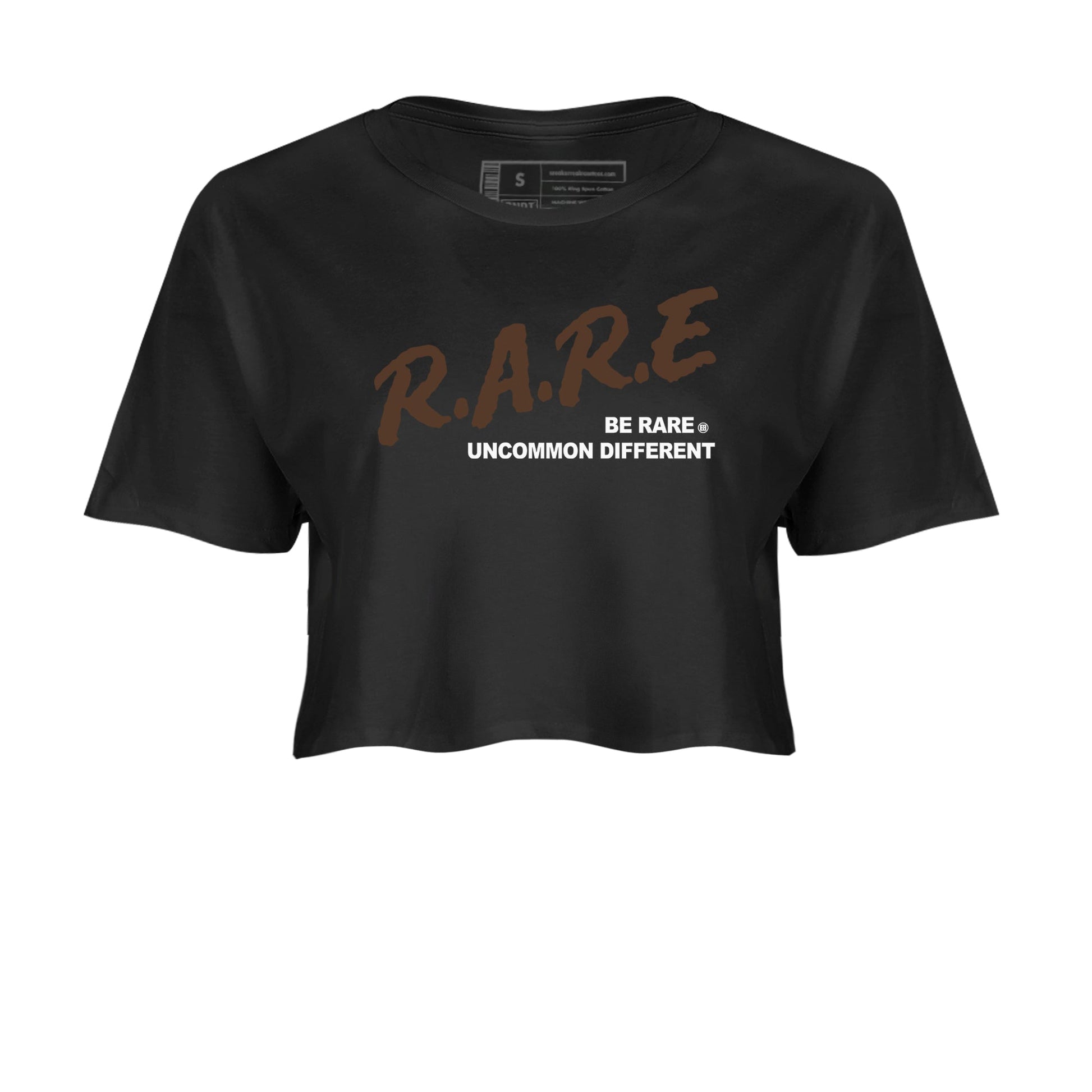 12s Baroque Brown shirts to match jordans Be Rare Uncommon Different sneaker match tees Air Jordan 12 Baroque Brown match shoes to clothes SNRT Sneaker Tees unisex cotton Black 2 crop tee