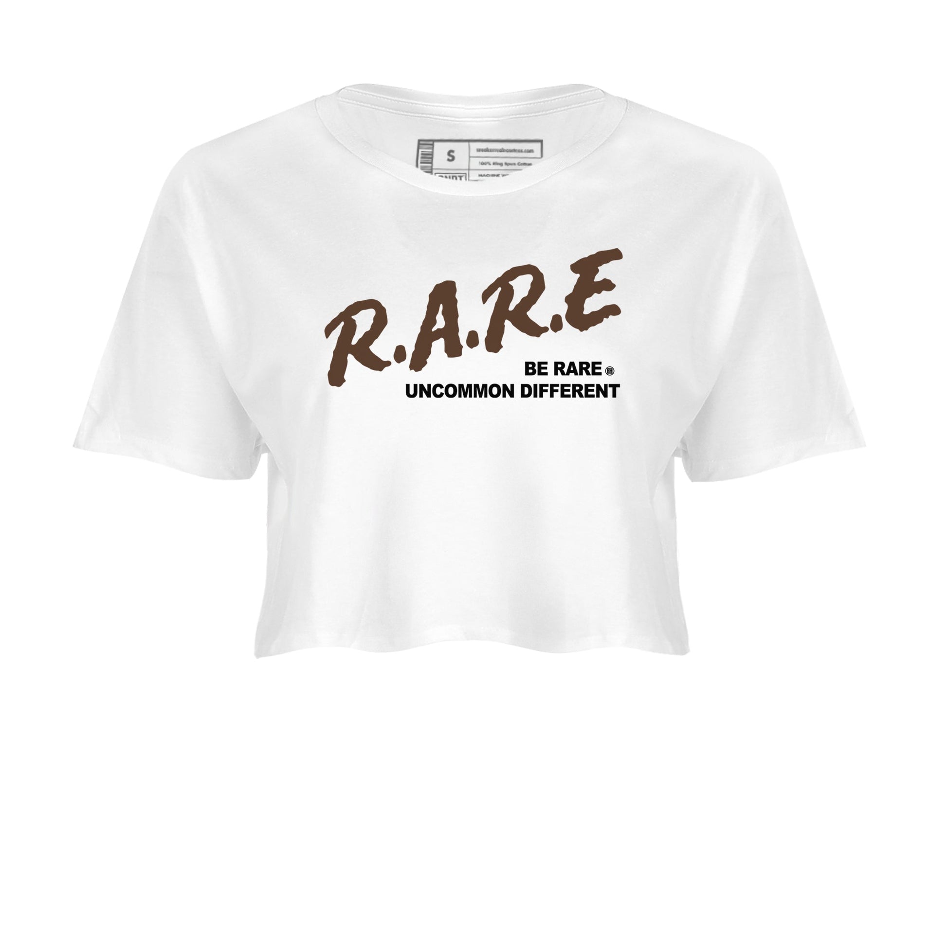 12s Baroque Brown shirts to match jordans Be Rare Uncommon Different sneaker match tees Air Jordan 12 Baroque Brown match shoes to clothes SNRT Sneaker Tees unisex cotton White 2 crop tee