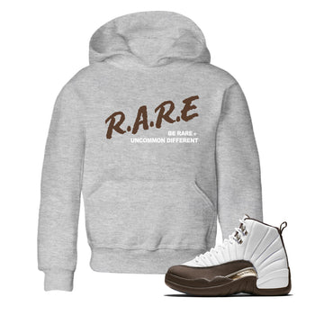 12s Baroque Brown shirts to match jordans Be Rare Uncommon Different sneaker match tees Air Jordan 12 Baroque Brown match shoes to clothes SNRT Sneaker Tees Youth Baby Heather Grey 1 tee
