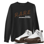 12s Baroque Brown shirts to match jordans Be Rare Uncommon Different sneaker match tees Air Jordan 12 Baroque Brown match shoes to clothes SNRT Sneaker Tees unisex cotton Black 1 shirts