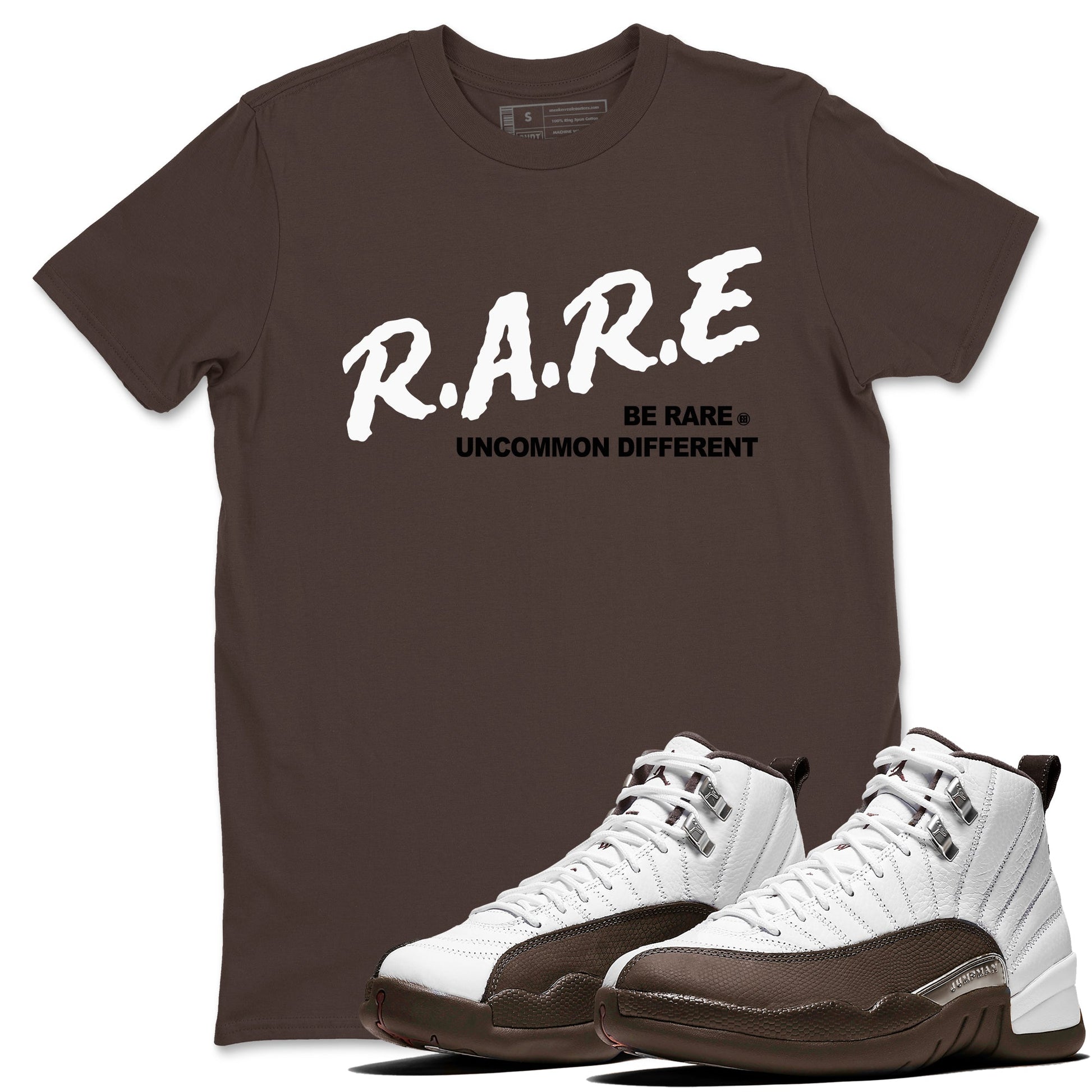 12s Baroque Brown shirts to match jordans Be Rare Uncommon Different sneaker match tees Air Jordan 12 Baroque Brown match shoes to clothes SNRT Sneaker Tees unisex cotton Dark Chocolate 1 shirts