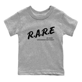 12s Black Wolf Grey shirts to match jordans Be Rare Uncommon Different sneaker match tees Air Jordan 12 Black Wolf Grey match shoes to clothes SNRT Sneaker Tees Youth Baby Heather Grey 2 tee
