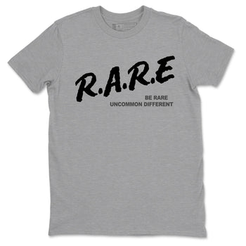 12s Black Wolf Grey shirts to match jordans Be Rare Uncommon Different sneaker match tees Air Jordan 12 Black Wolf Grey match shoes to clothes SNRT Sneaker Tees unisex cotton Heather Grey 2 shirts