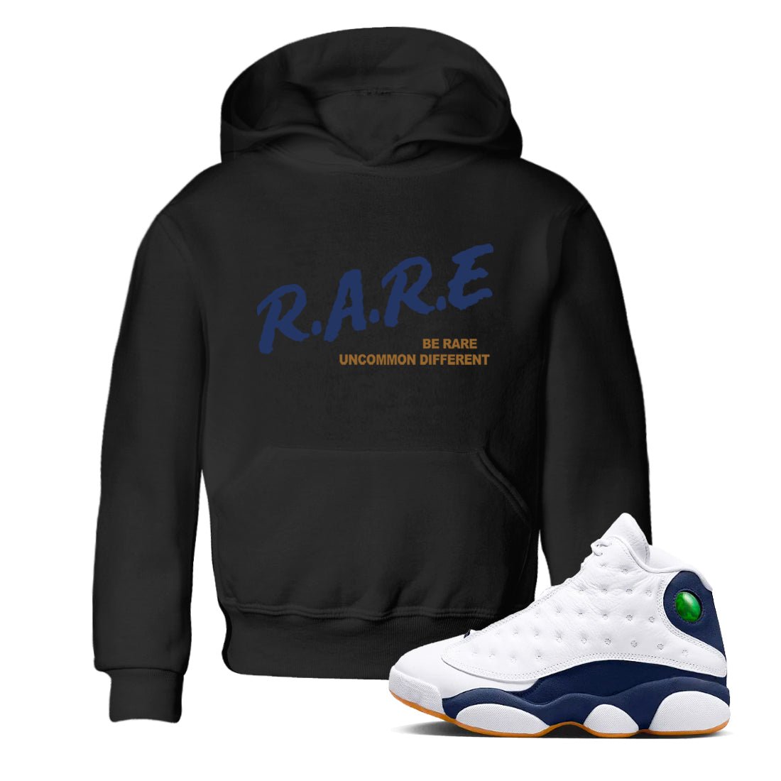 13s Midnight Navy shirts to match jordans Be Rare Uncommon Different sneaker match tees Air Jordan 13 Midnight Navy match shoes to clothes SNRT Sneaker Tees Youth Baby Black 1 tee