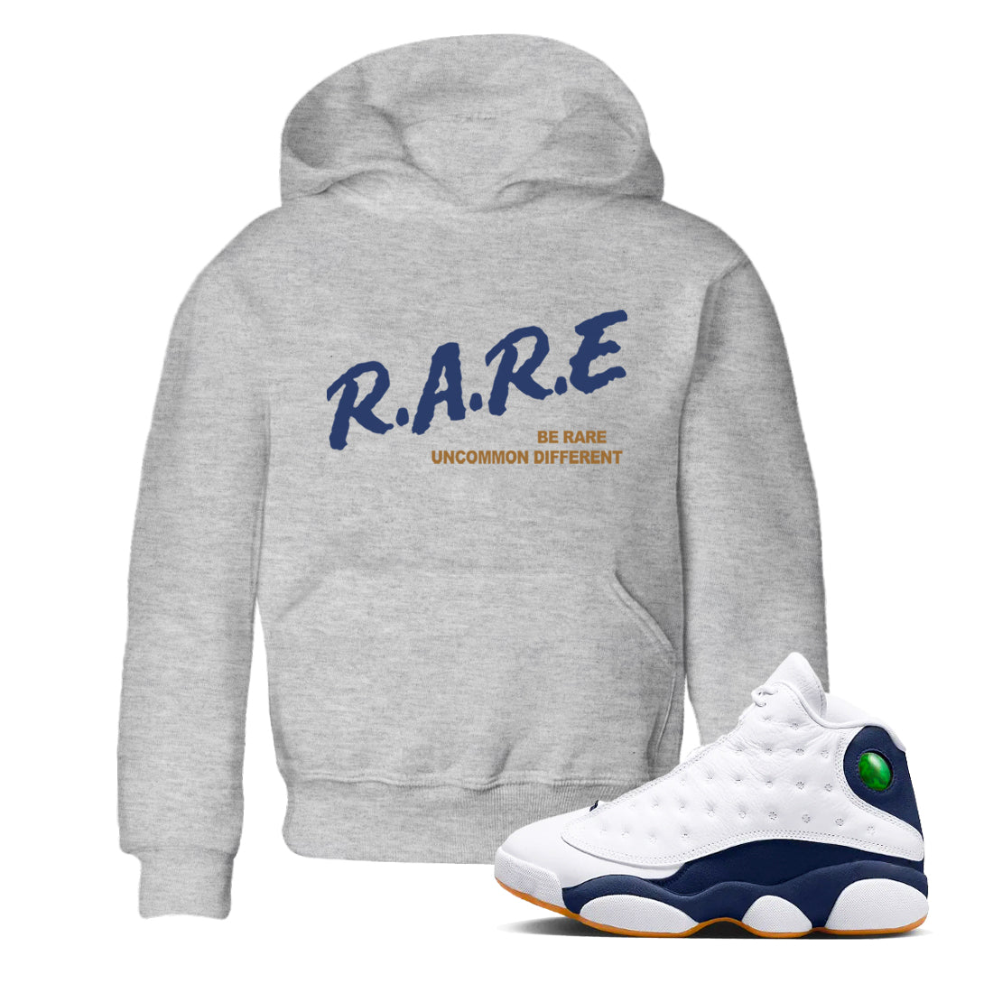 13s Midnight Navy shirts to match jordans Be Rare Uncommon Different sneaker match tees Air Jordan 13 Midnight Navy match shoes to clothes SNRT Sneaker Tees Youth Baby Heather Grey 1 tee