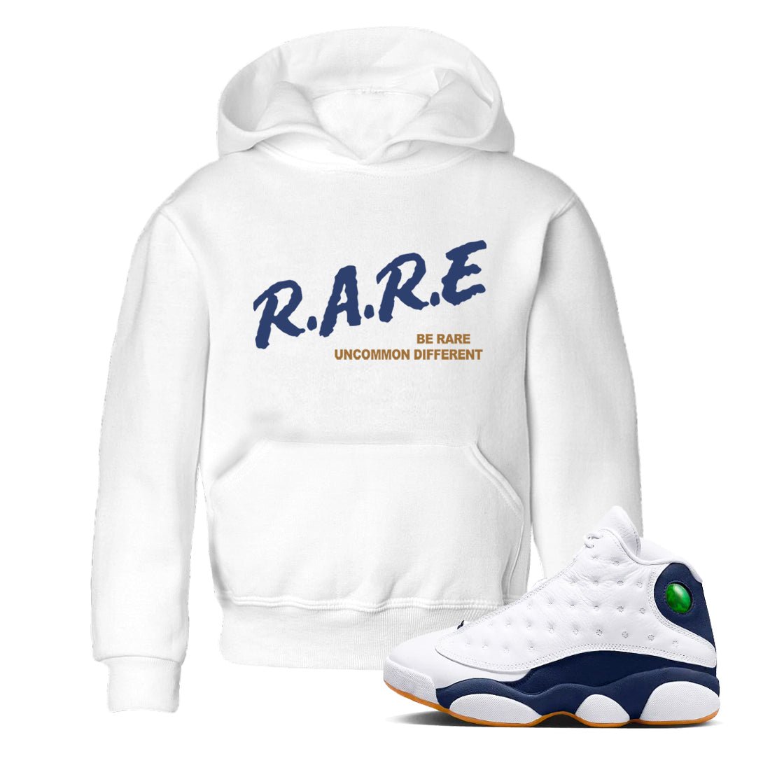 13s Midnight Navy shirts to match jordans Be Rare Uncommon Different sneaker match tees Air Jordan 13 Midnight Navy match shoes to clothes SNRT Sneaker Tees Youth Baby White 1 tee