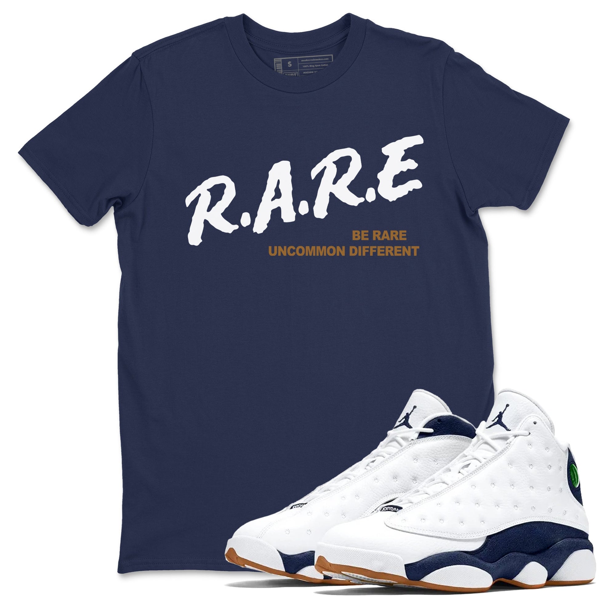 13s Midnight Navy shirts to match jordans Be Rare Uncommon Different sneaker match tees Air Jordan 13 Midnight Navy match shoes to clothes SNRT Sneaker Tees unisex cotton Navy 1 shirts