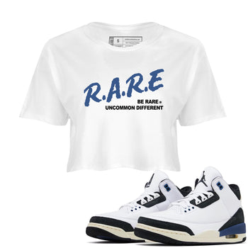 A Ma Maniere Air Jordan 3 Diffused Blue shirts to match jordans Be Rare Uncommon Different graphic tee Jordan 3 For The Love best t-shirts to wear with jordans SNRT Sneaker Tees unisex cotton White 1 crop tee