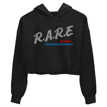 Be Rare Uncommon Different womens crop tee made to vibe with the Air Jordan 3 Rare Air sneakers — the perfect match in Black 2.