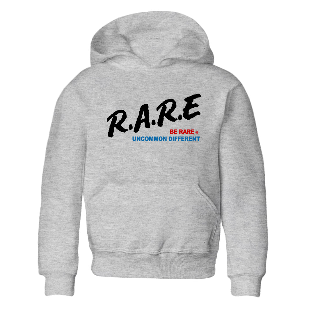 Be Rare Uncommon Different baby and kids t-shirt crafted for little sneakerheads to shine with the Air Jordan 3 Rare Air sneakers, displayed in Heather Grey 2.