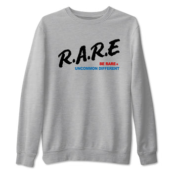 Be Rare Uncommon Different sneaker match t-shirt styled to complete your fit with the Air Jordan 3 Rare Air sneakers, shown in Heather Grey 2.