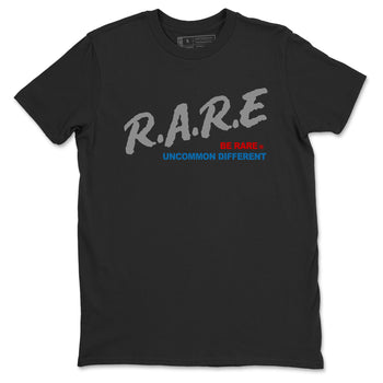 Be Rare Uncommon Different sneaker match t-shirt styled to complete your fit with the Air Jordan 3 Rare Air sneakers, shown in Black 2.