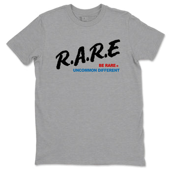 Be Rare Uncommon Different sneaker match t-shirt styled to complete your fit with the Air Jordan 3 Rare Air sneakers, shown in Heather Grey 2.