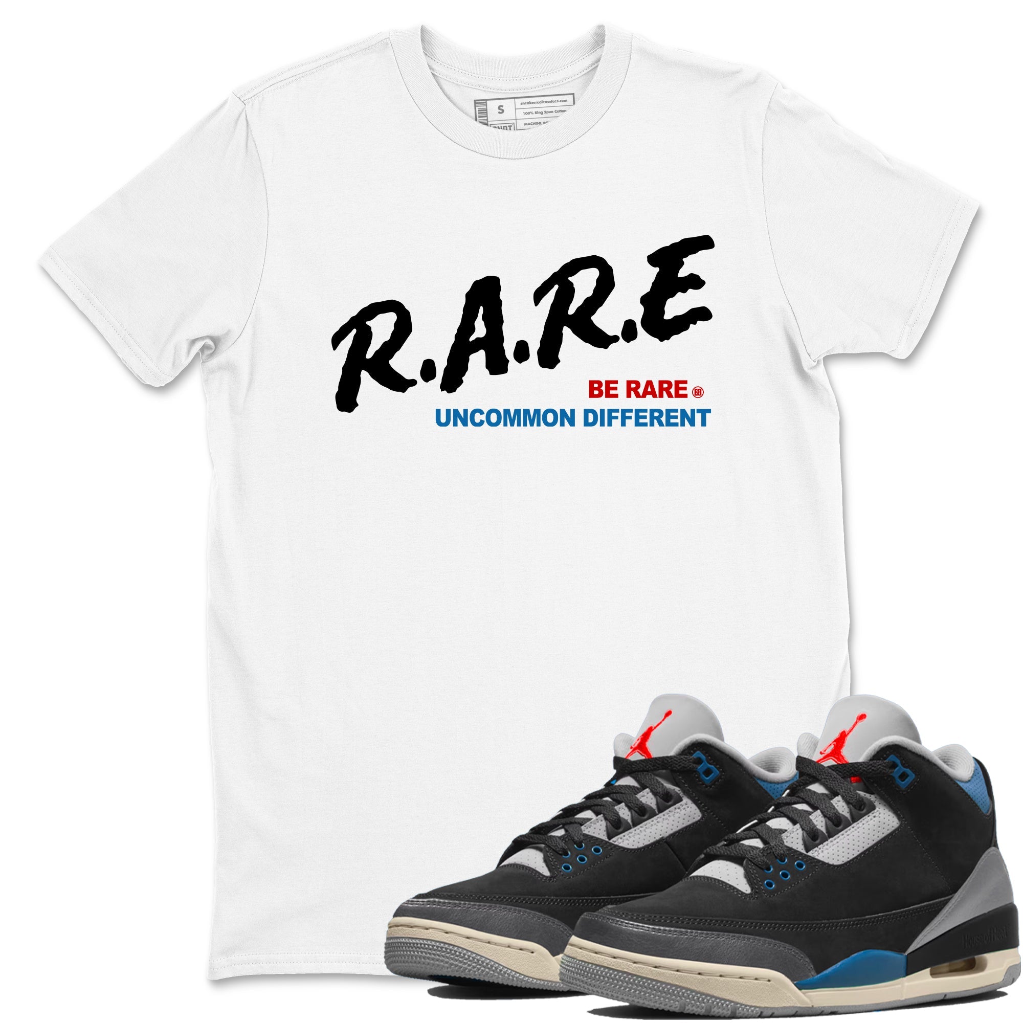 Air Jordan 3 Rare Air | Be Rare Uncommon Different Graphic T