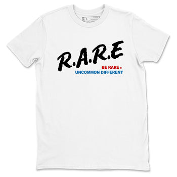Be Rare Uncommon Different sneaker match t-shirt styled to complete your fit with the Air Jordan 3 Rare Air sneakers, shown in White 2.