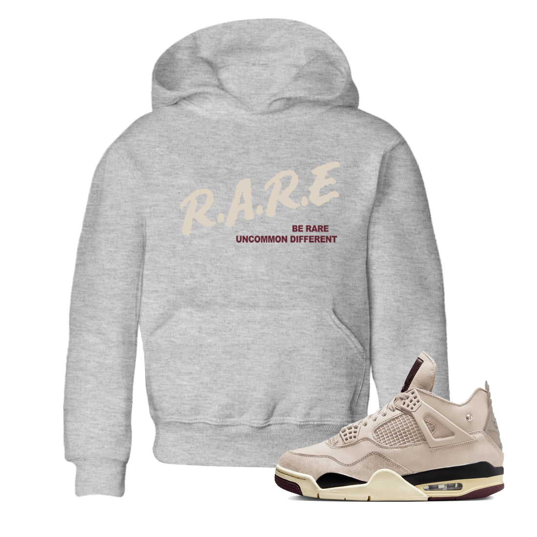 4s A Ma Maniere x Fossil Stone shirts to match jordans Be Rare Uncommon Different sneaker match tees 4s A Ma Maniere x Fossil Stone match shoes to clothes SNRT Sneaker Tees Youth Baby Heather Grey 1 tee
