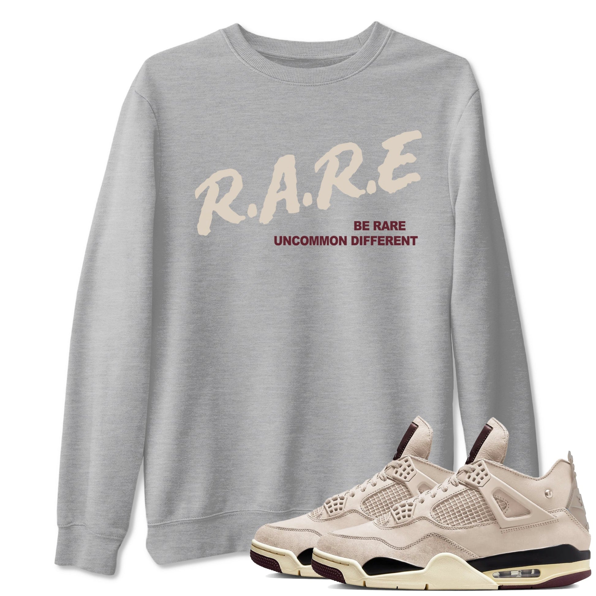 4s A Ma Maniere x Fossil Stone shirts to match jordans Be Rare Uncommon Different sneaker match tees 4s A Ma Maniere x Fossil Stone match shoes to clothes SNRT Sneaker Tees unisex cotton Heather Grey 1 shirts