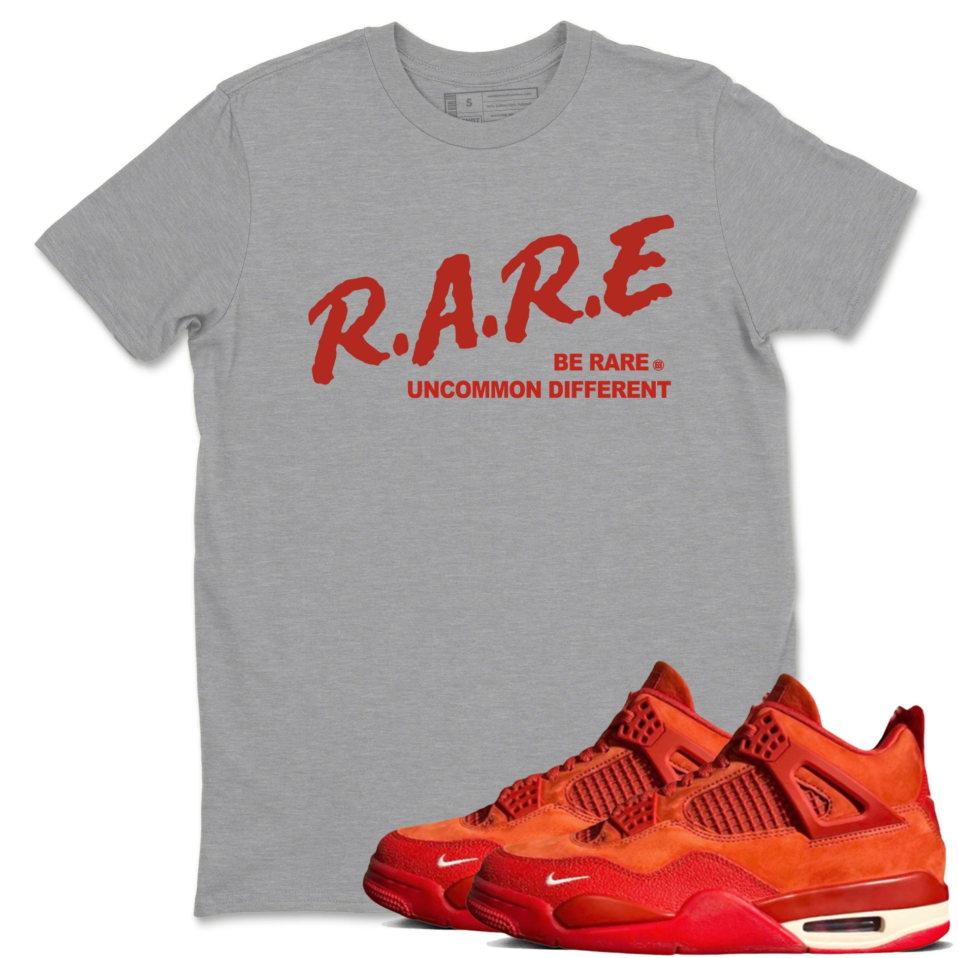 4s Brick By Brick best t shirts to wear with jordans Be Rare Uncommon Different sneaker match tees Nigel Sylvester x Air Jordan 4 Brick by Brick match shoes to clothes SNRT Sneaker Tees unisex cotton Heather Grey 1 shirts