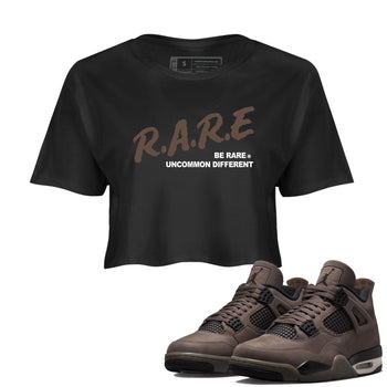 Sneaker match tees – Streetwear Graphic Tees Air Jordan 4 Cave Stone Sneakers – Be Rare Uncommon Different Graphic Crop T-Shirt Black 1