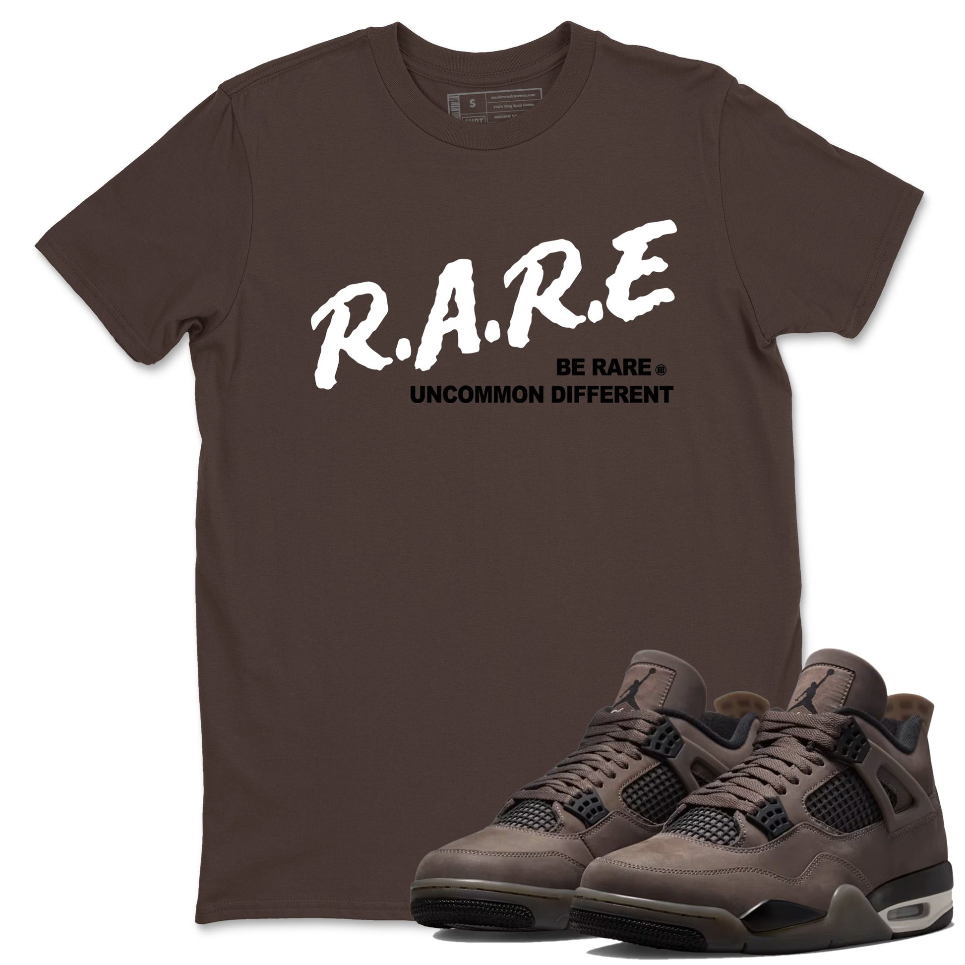 Sneaker match tees – Streetwear Graphic Tees Air Jordan 4 Cave Stone Sneakers – Be Rare Uncommon Different Graphic Tee Dark Chocolate 1