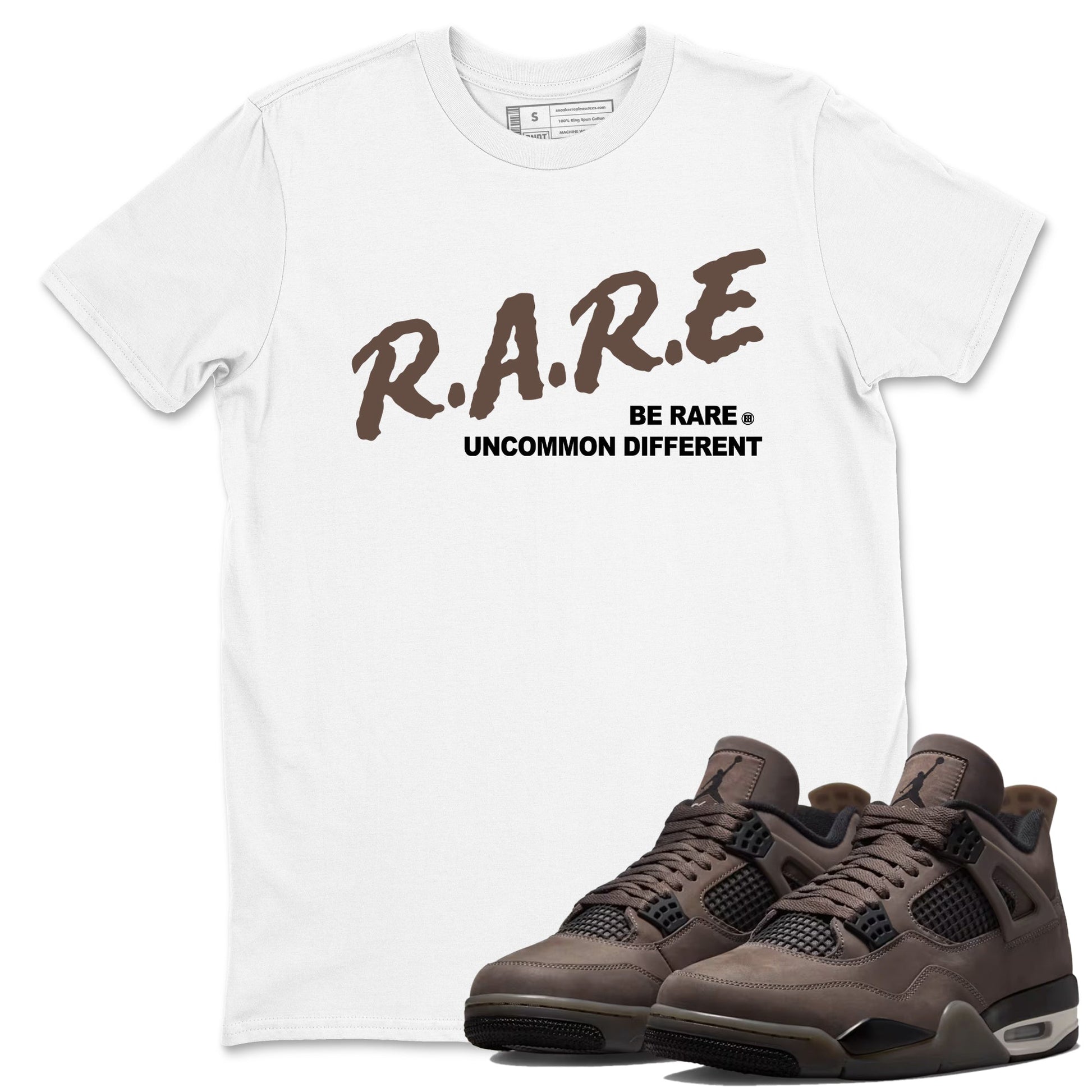 Sneaker match tees – Streetwear Graphic Tees Air Jordan 4 Cave Stone Sneakers – Be Rare Uncommon Different Graphic Tee White 1