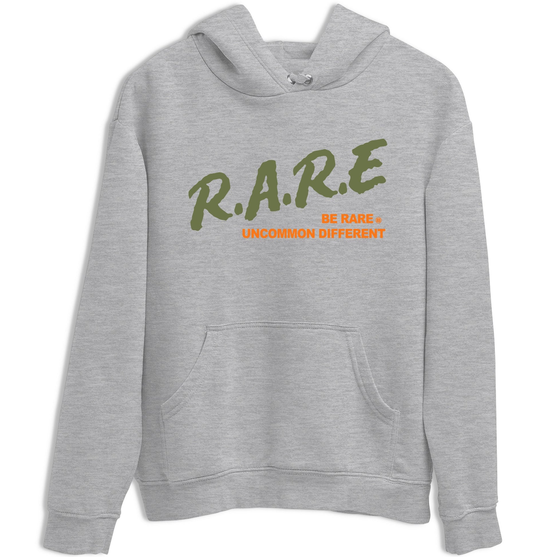 Sneaker match tees – Sneaker Tees To Match Undefeated inspired colorways Air Jordan 4 OG Olive Shoes  – Be Rare Uncommon Different Tee Heather Grey 2