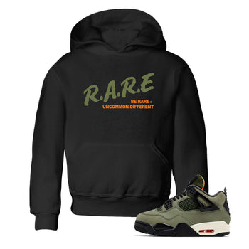 Sneaker match tees – Sneaker Tees To Match Undefeated inspired colorways Air Jordan 4 OG Olive Shoes  – Be Rare Uncommon Different Kids T-Shirt Black 1