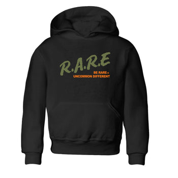 Sneaker match tees – Sneaker Tees To Match Undefeated inspired colorways Air Jordan 4 OG Olive Shoes  – Be Rare Uncommon Different Kids T-Shirt Black 2