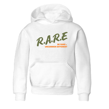 Sneaker match tees – Sneaker Tees To Match Undefeated inspired colorways Air Jordan 4 OG Olive Shoes  – Be Rare Uncommon Different Kids T-Shirt White 2