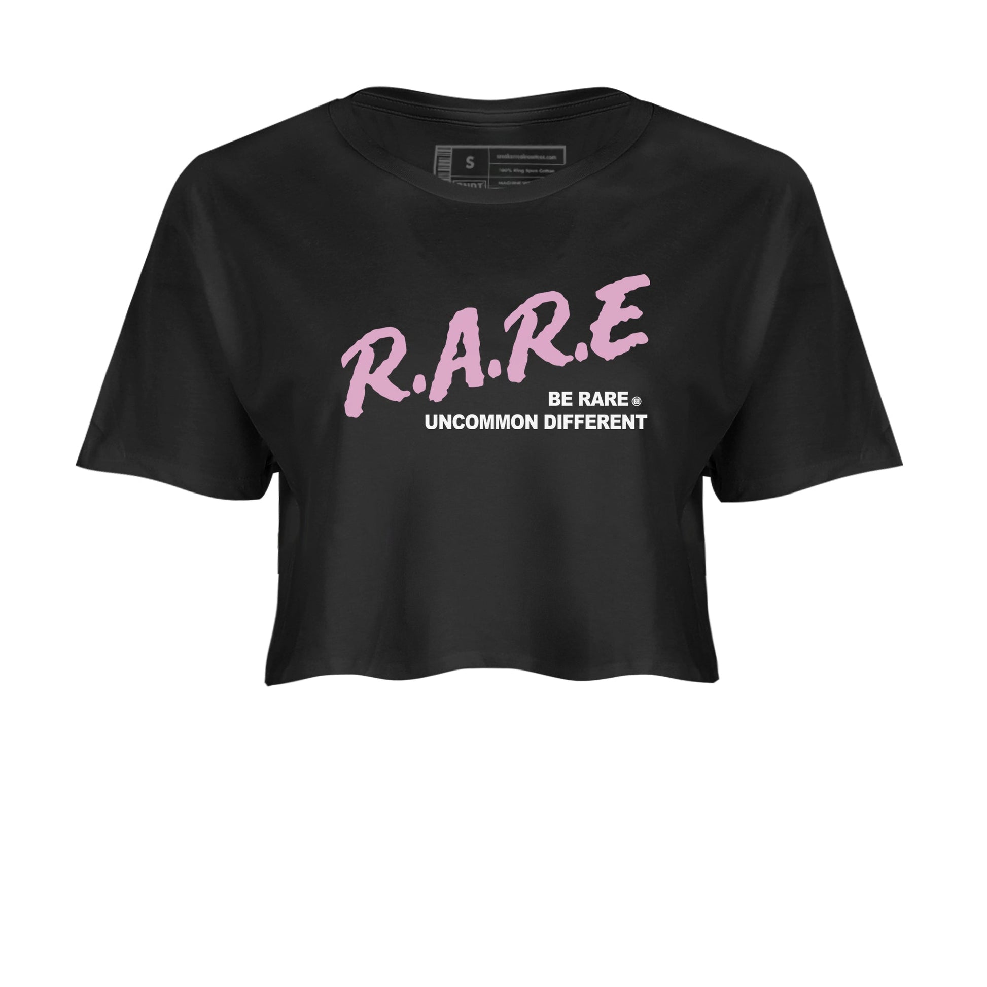 4s Retro Orchid shirts to match jordans Be Rare Uncommon Different sneaker match tees Air Jordan 4 WMNS Orchid match shoes to clothes SNRT Sneaker Tees unisex cotton Black 2 crop tee
