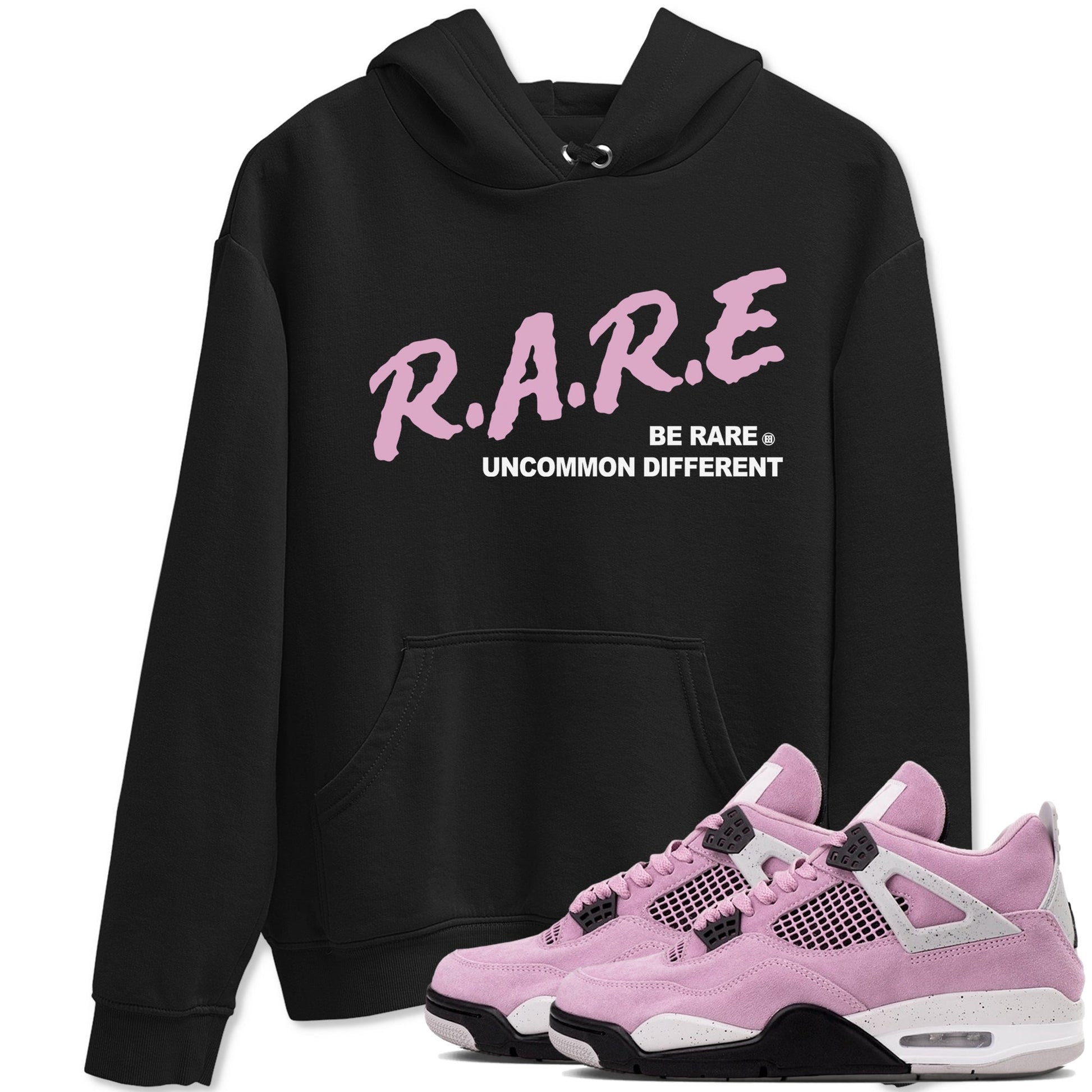 4s Retro Orchid shirts to match jordans Be Rare Uncommon Different sneaker match tees Air Jordan 4 WMNS Orchid match shoes to clothes SNRT Sneaker Tees unisex cotton Black 1 shirts