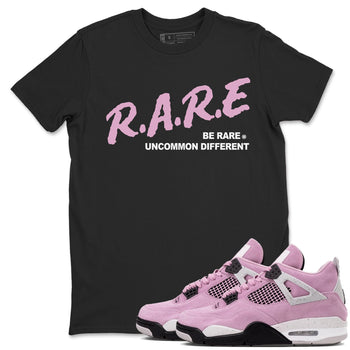 4s Retro Orchid shirts to match jordans Be Rare Uncommon Different sneaker match tees Air Jordan 4 WMNS Orchid match shoes to clothes SNRT Sneaker Tees unisex cotton Black 1 shirts