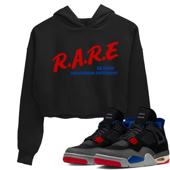 4s Rare Air shirts to match jordans Be Rare Uncommon Different sneaker match tees Air Jordan 4 Rare Air match shoes to clothes SNRT Sneaker Tees unisex cotton Black 1 crop tee