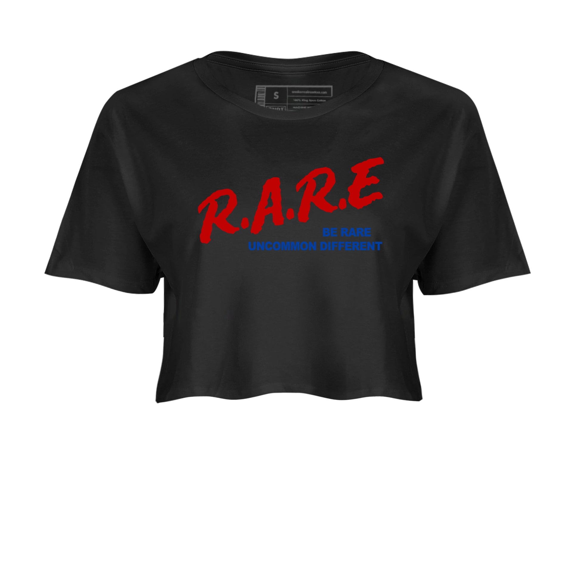 4s Rare Air shirts to match jordans Be Rare Uncommon Different sneaker match tees Air Jordan 4 Rare Air match shoes to clothes SNRT Sneaker Tees unisex cotton Black 2 crop tee