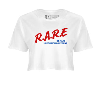 4s Rare Air shirts to match jordans Be Rare Uncommon Different sneaker match tees Air Jordan 4 Rare Air match shoes to clothes SNRT Sneaker Tees unisex cotton White 2 crop tee